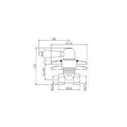 Huber Croisette Einbau-Absperrventil Chrom CS00031321