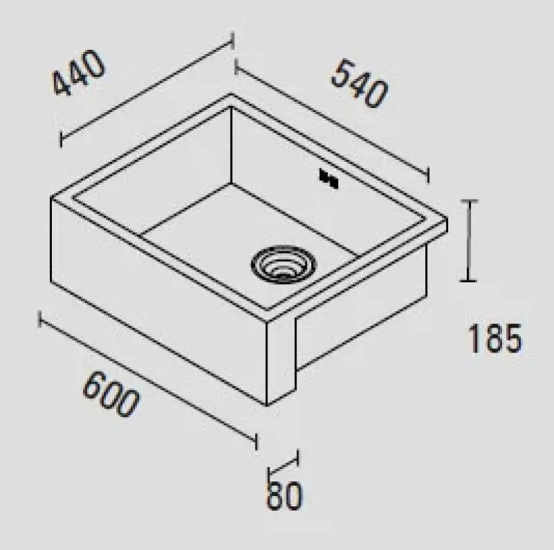ABK Baronga 6054f Landhaus-Spüle mit fertige Fassade 1150424037