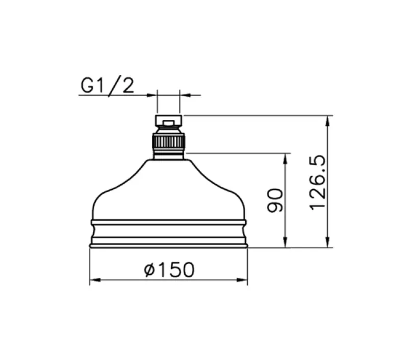 Huber Nostalgic Regendusche 15cm Bronze 05.SO.01H.BA