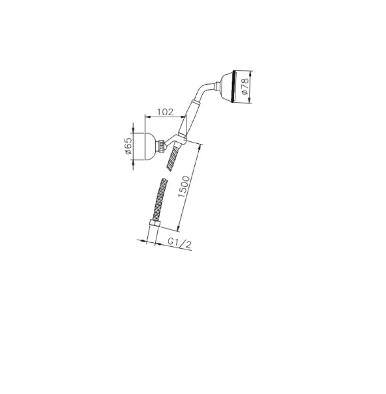 Huber Victorian Handbrause mit Aufhängehaken Bronze 63.03H.BA