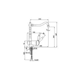 Cisal Arcana Empress kitchen mixer Stainless Steel EM0015302A