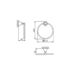 Huber Croisette Classic Handtuchring Chrom 4018.01H.CR