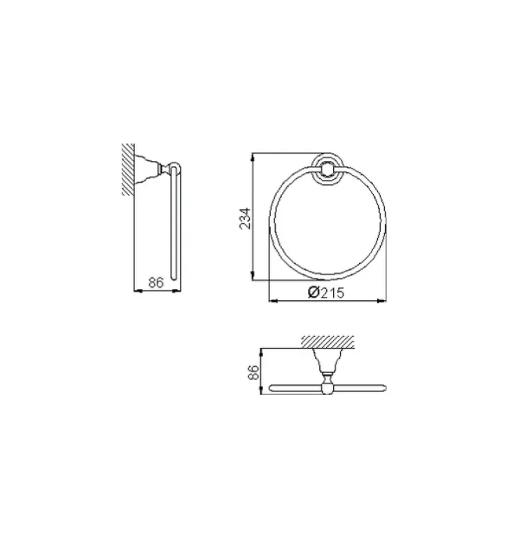Huber Croisette Classic Handtuchring Chrom 4018.01H.CR