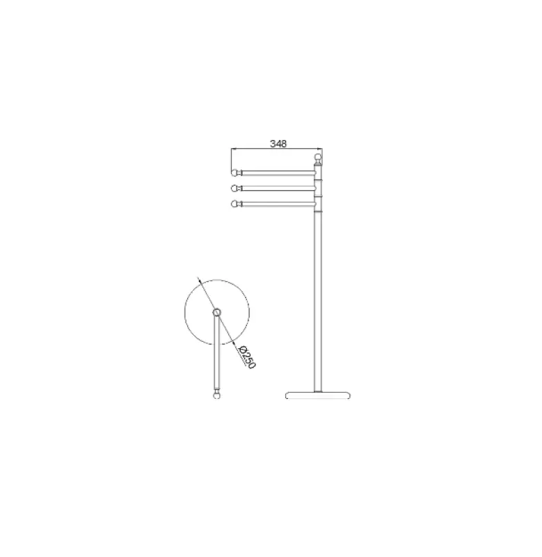 Huber Croisette Classic Handtuchhalter stehendes Modell Chrom 4042.01H.CR