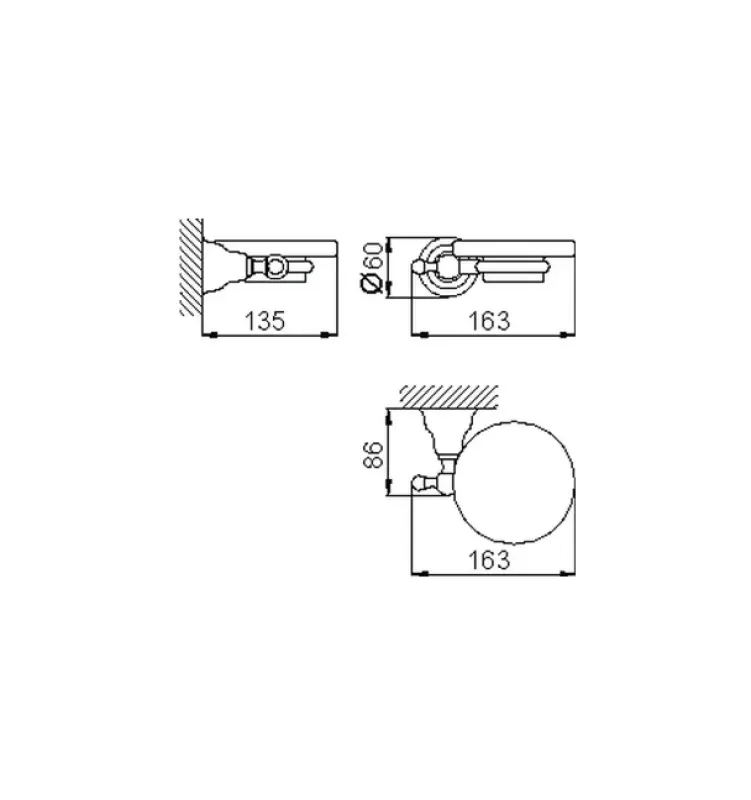 Huber Croisette Classic Seifenhalter Chrom-Keramik 4022.01H.CR