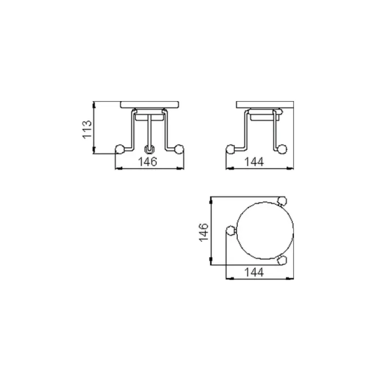 Huber Croisette Classic Seifenhalter Chrom-Keramik 4028.01H.CR