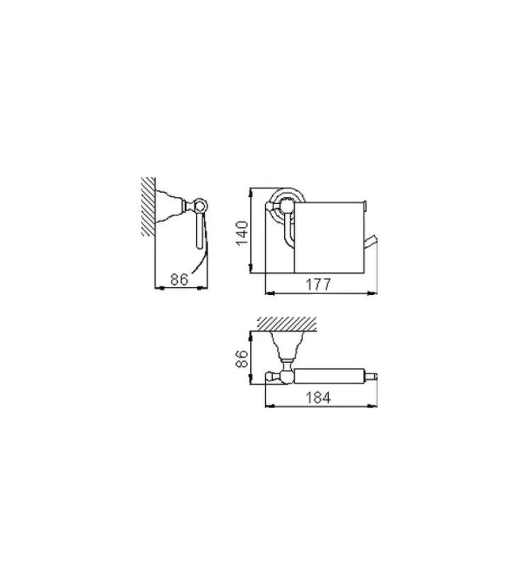 Huber Croisette Classic Toilettenpapierhalter Chrom 4036.01H.CR