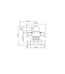 Huber Croisette Einbau-Absperrventil Gold CS0003102G