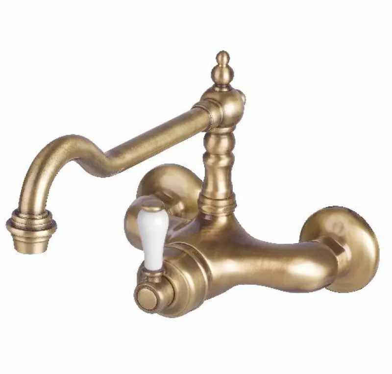 Nostalgische Küchenarmatur Hermitage R Wandarmatur Chrom 10.9021