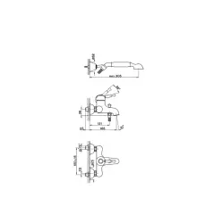 Cisal Arcana Royal Wannenbatterie mit Handbrause Chrom-Gold AY00012074