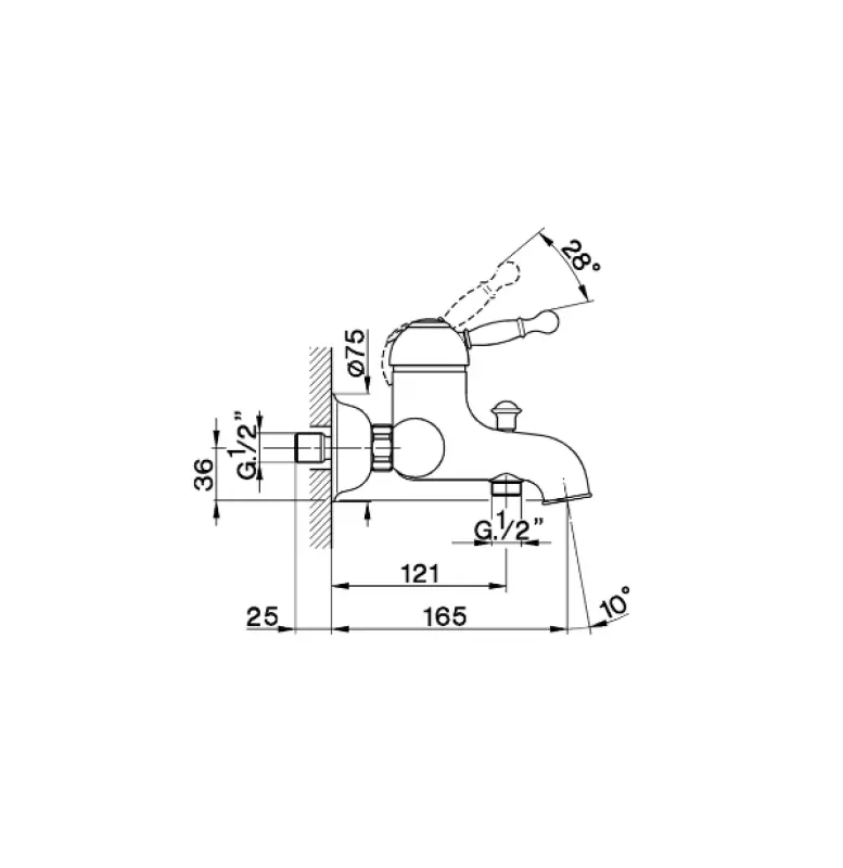Cisal Arcana Royal Wannenbatterie, Chrom-Gold AY00013074