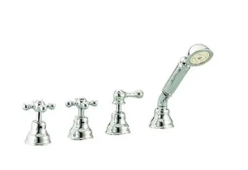 Cisal Arcana Ceramic 4-Loch Bad Mischbatterie, für Badewannenrand-Montage, Gold AC00029024