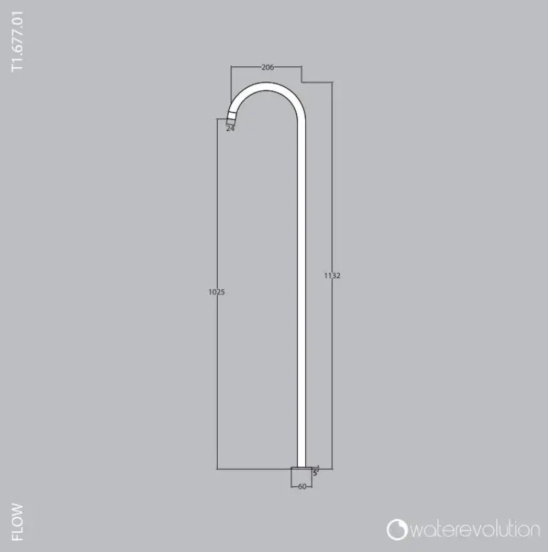 Waterevolution Flow freistehende Waschtischarmatur mit batteriebetriebenem Infrarot-Sensor, Chrom 1207925222