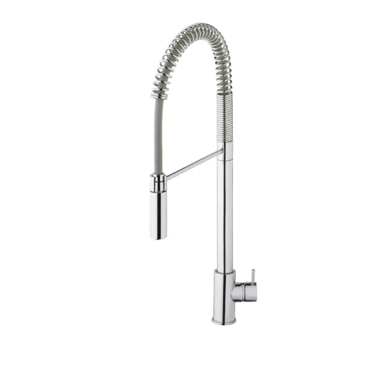 Waterevolution Flow semiprofessioneller Küchenmischer Chrom mit Säule und Feder T15701