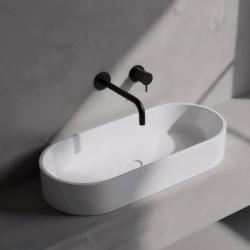 Waterevolution Flow Einbau-Waschtischarmatur Schwarz matt, mit Auslauf 25cm T116BPR-25