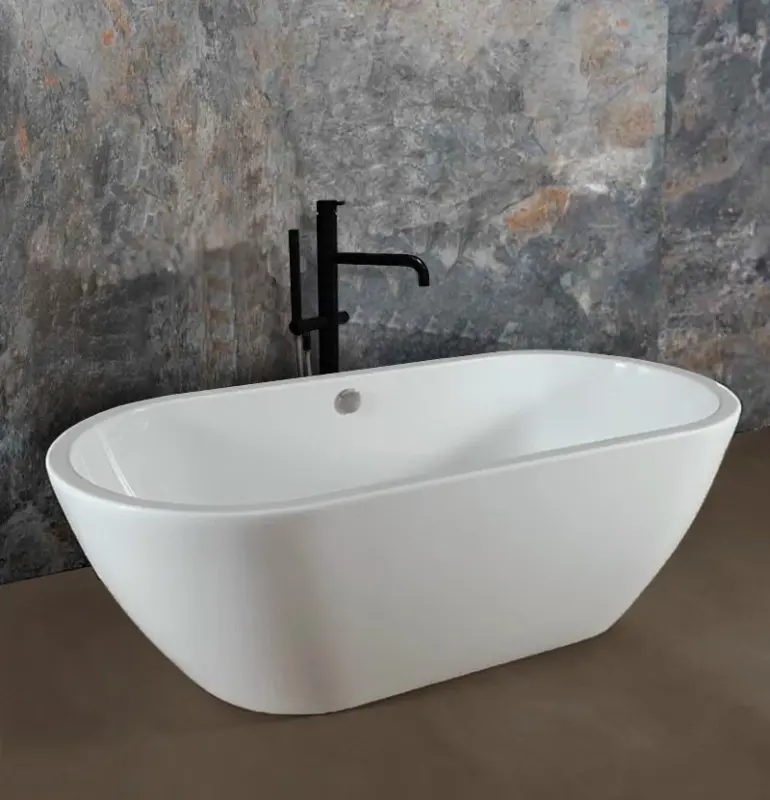 Waterevolution Flow Einhebel-Wannenmischer freistehend Matt Schwarz