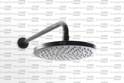 Waterevolution Flow Kopfbrause 200 mm mit Wandanschluss, mattschwarz T1641PR