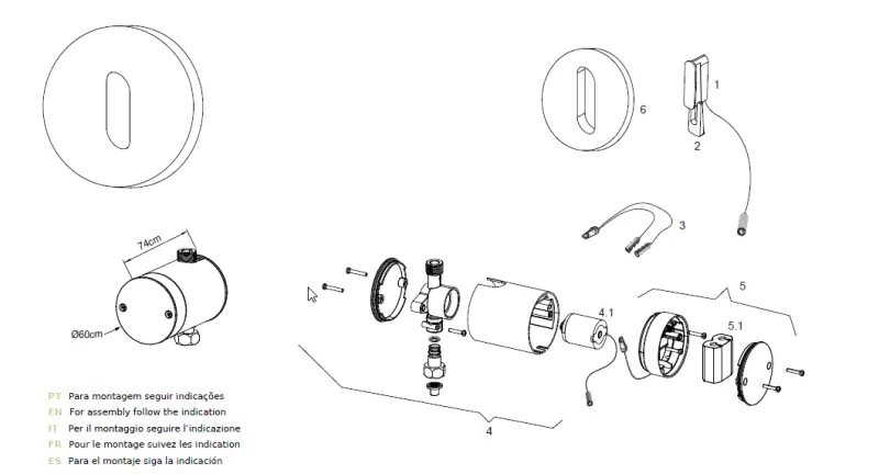 Waterevolution Flow Unterputzspüle-Infrarot-Sensor auf Netzbetrieb, Mattschwarz T118EEPR