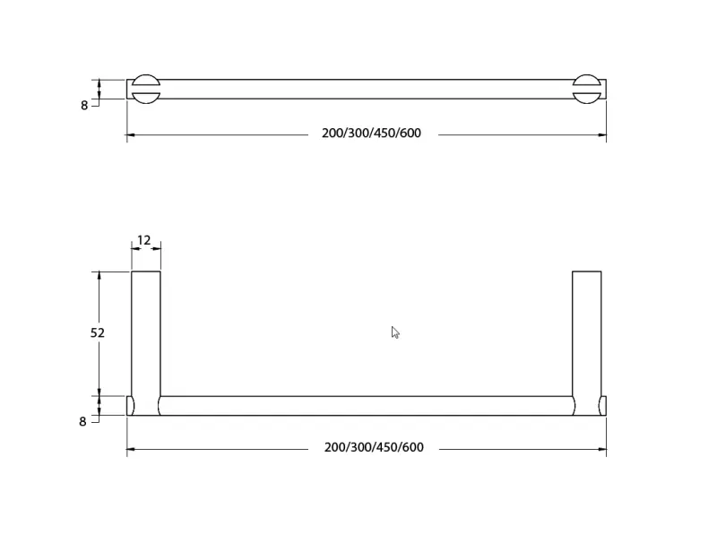 Waterevolution S22 Handtuchhalter 45 cm Edelstahl A412IE