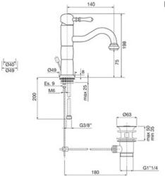 PB Classic klassischer Waschtischarmatur Pilar Chrom 1208592552