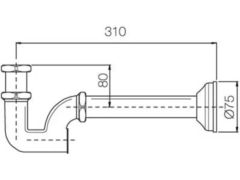 PB Unix classic Waschbecken-Siphon und Kaltwasser-Siphon, Metall Edelstahl 1208676932