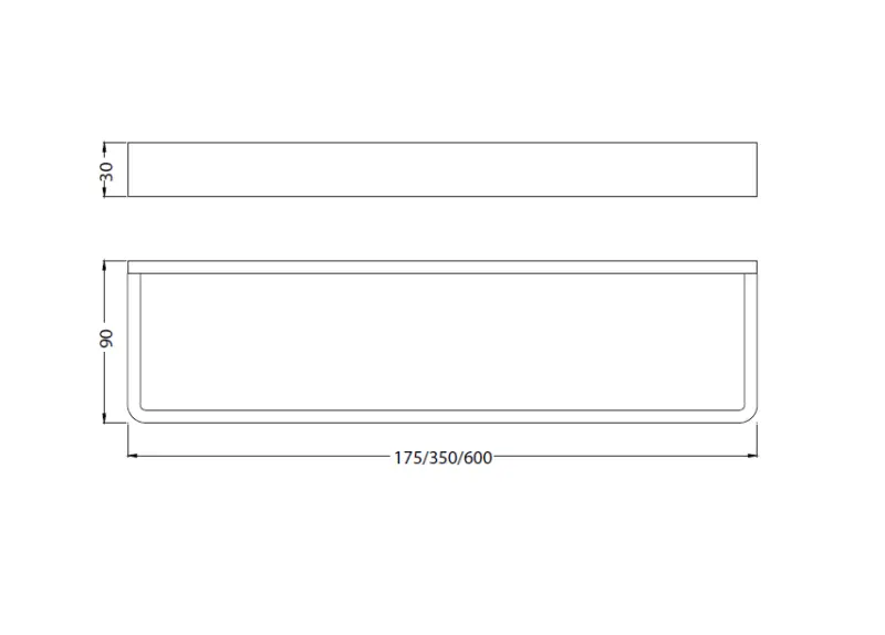 Waterevolution Deep Handtuchhalter 17,5 cm mattschwarz A210PR