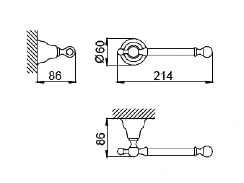Huber Croisette Classic Toilettenpapierhalter Bronze 4034.01H.BA