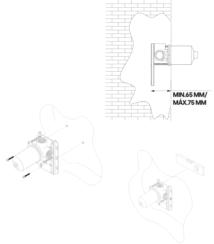 Waterevolution Flow Unterputz-Duschthermostat mit 2 Ausgängen komplett aus Edelstahl 1208852642