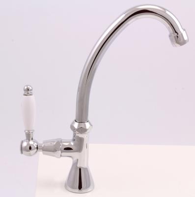 PB Classic Kaltwasserarmatur mit weißem Griff und hohem Auslauf Chrom 1208853652