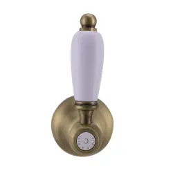 PB Classic Unterputz  Absperrhahn mit weißem Griff Bronze 1208854662