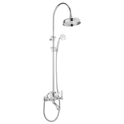 PB klassisches Bad-Duschset Aufputz mit Regendusche Chrom 1208854812