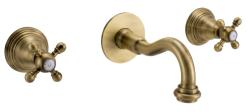 PB klassische Einbau-Wandarmatur mit Sterngriffen 20 cm Auslauf Bronze 1208855082