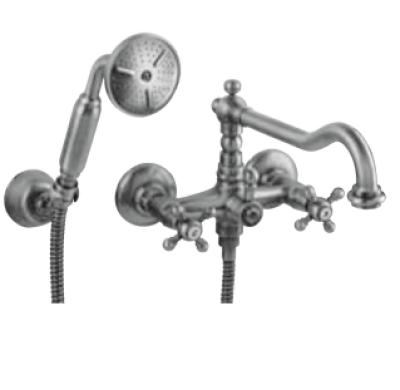 PB Classic Aufputz-Wannenbatterie mit Sterngriffen inklusive Handbrause, Bronze 1208855252