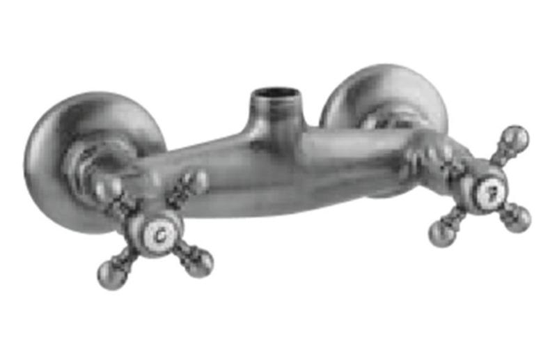 PB klassischer Wasserhahn Aufputz-Duschmischer mit Sternknöpfen Chrom oberer Anschluss 1208855302