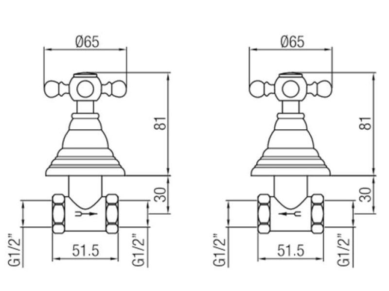 PB Classic Unterputz-Duschgarnitur mit Sterngriffen Bronze 1208855342