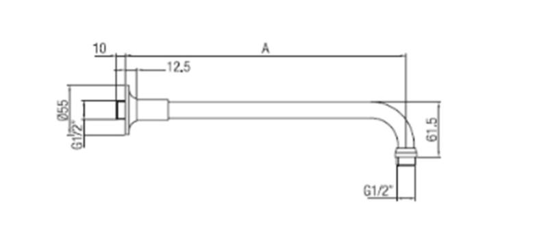 PB Classic Brausearm Edelstahl 40cm 1208898932