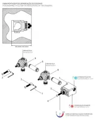 Waterevolution Flow Unterputz-Duschthermostat mit 3 Absperrventilen Messing gebürstet 1208916462