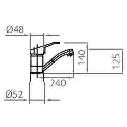 Caressi Basic Line Chrom Einhebel-Küchenmischbatterie CABL110CH 1208920582