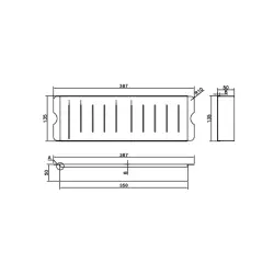Caressi CACSD37 Schwarz 35cm Resteschale Edelstahl 1208920598