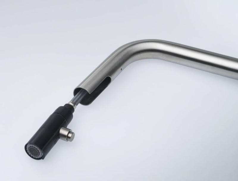 Franke Kubus Küchenarmatur, ausziehbare Handbrause, Edelstahl 115.0529.207