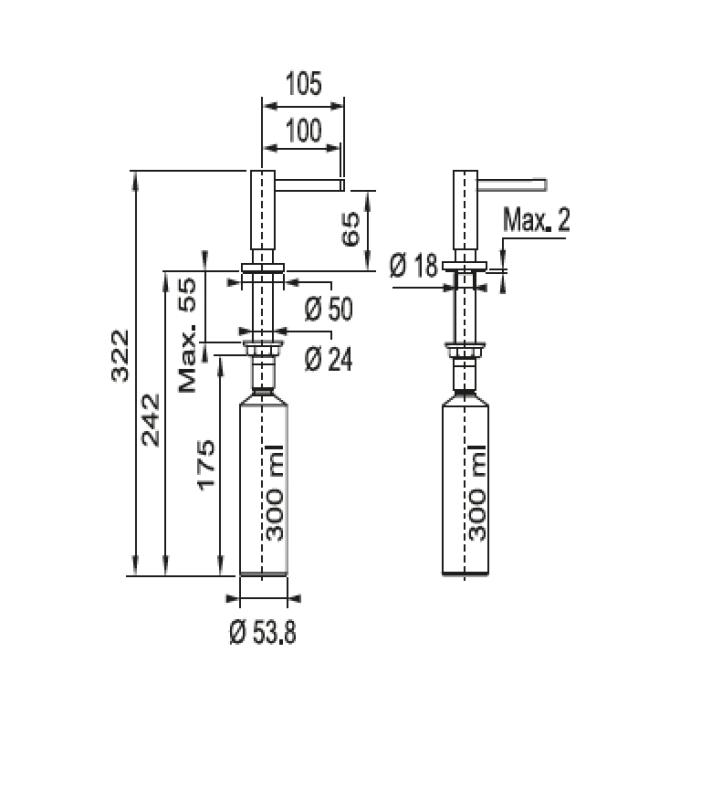 Franke Active Einbau-Seifenspender Chrom 119.0547.902