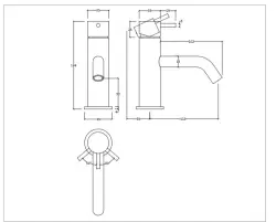 Waterevolution Flow Waschtischarmatur PVD gebürstetes Hellgold T110WGE