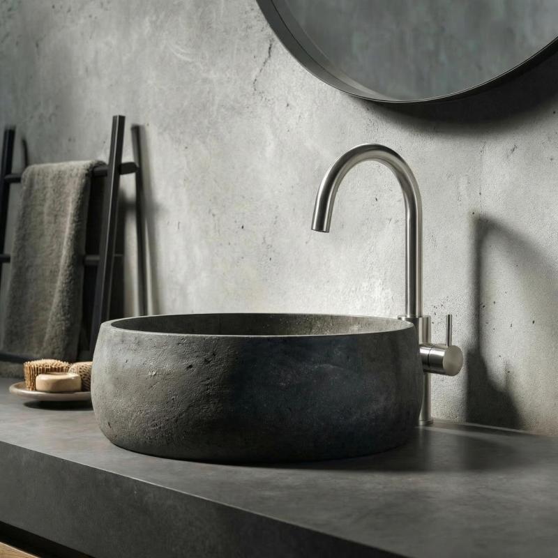 Waterevolution Flow Waschtischarmatur, hohes Modell, Edelstahl T1121FIE