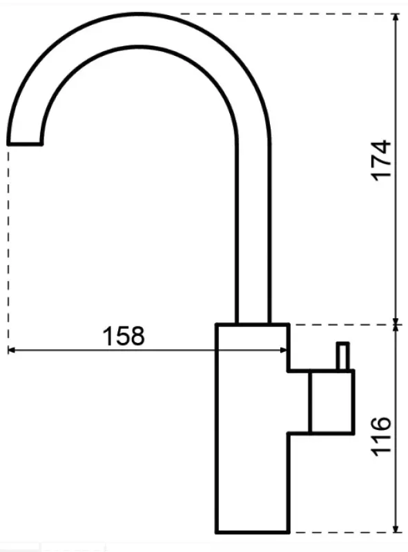 Waterevolution Flow Waschtischarmatur, hohes Modell, gebürstetes Messing T1121FULE