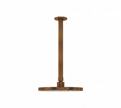 Waterevolution Flow Kopfbrause 250 mm mit Deckenanschluss Gebürstetes Kupfer T1642CPE