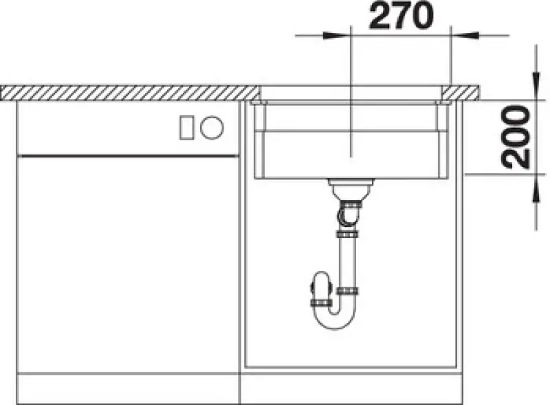 Blanco Etagon 500-U Unterbau-Spülbecken Basalt 525154