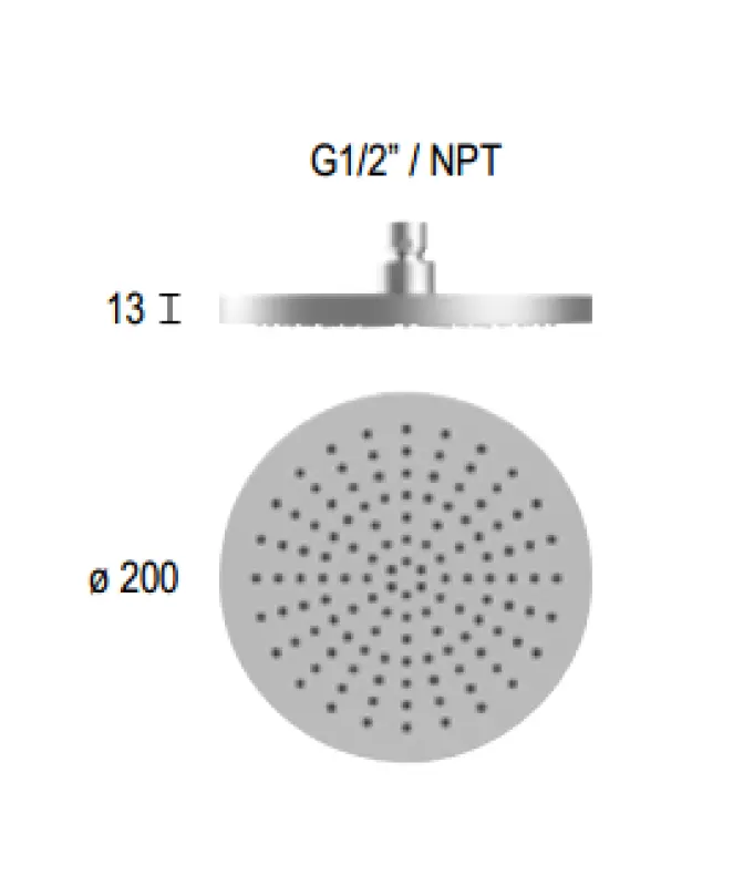 SB Round 316 Regendusche 20 cm PVD Gun Metal 1208946727