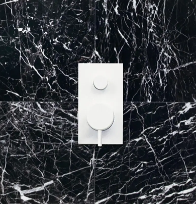 Waterevolution Flow Unterputz-Duschthermostat mit 2 Ausgängen mattweiß T132TBBBR mit TEC-Box