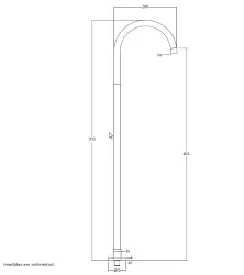 Waterevolution Flow Wannenauslauf stehend Edelstahl T1673IE