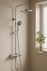 DEMM Shower Duschkombination Thermostat mit Regendusche Chrom 1208946965